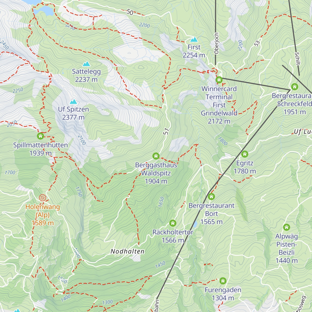 Berggasthaus Waldspitz map