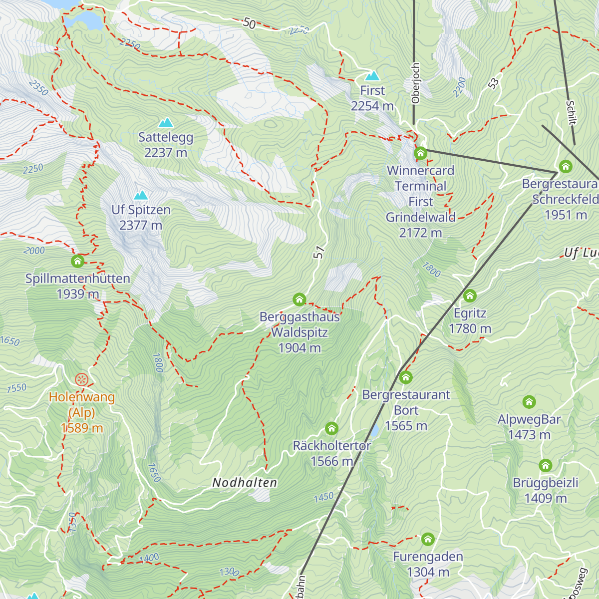 Berggasthaus Waldspitz map