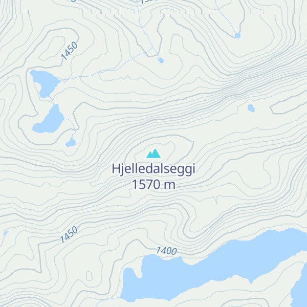Map of Hjelledalseggi