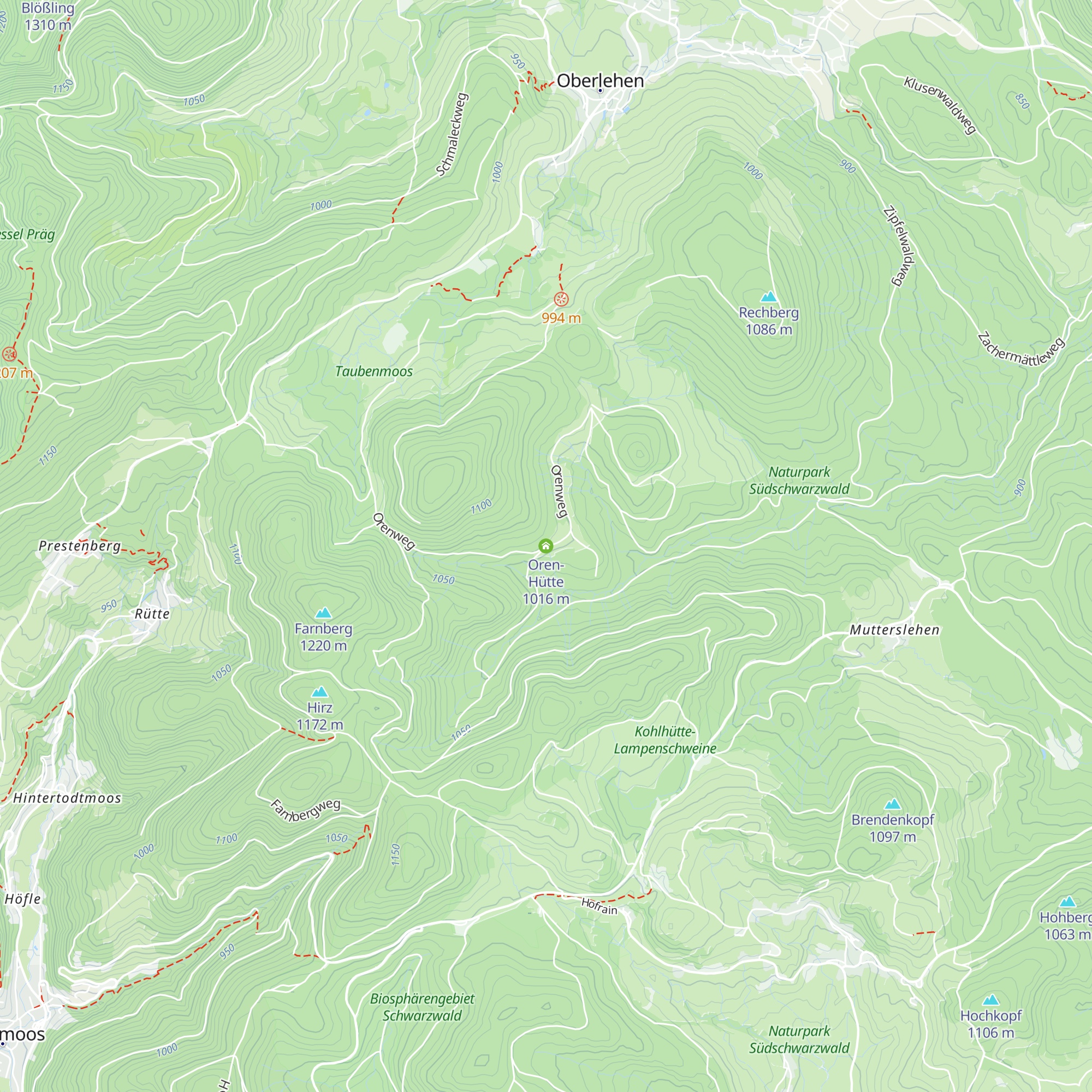 Oren-Hütte map