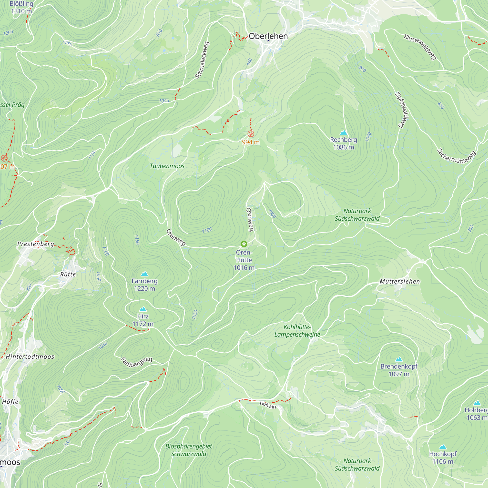 Oren-Hütte map