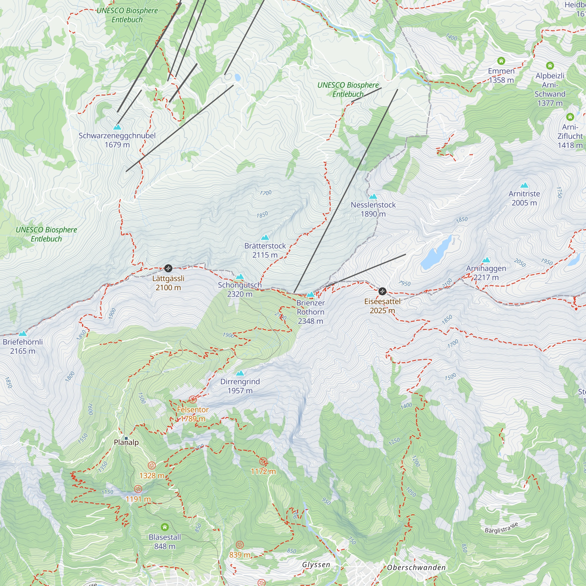 Gipfel Restaurant Rothorn map