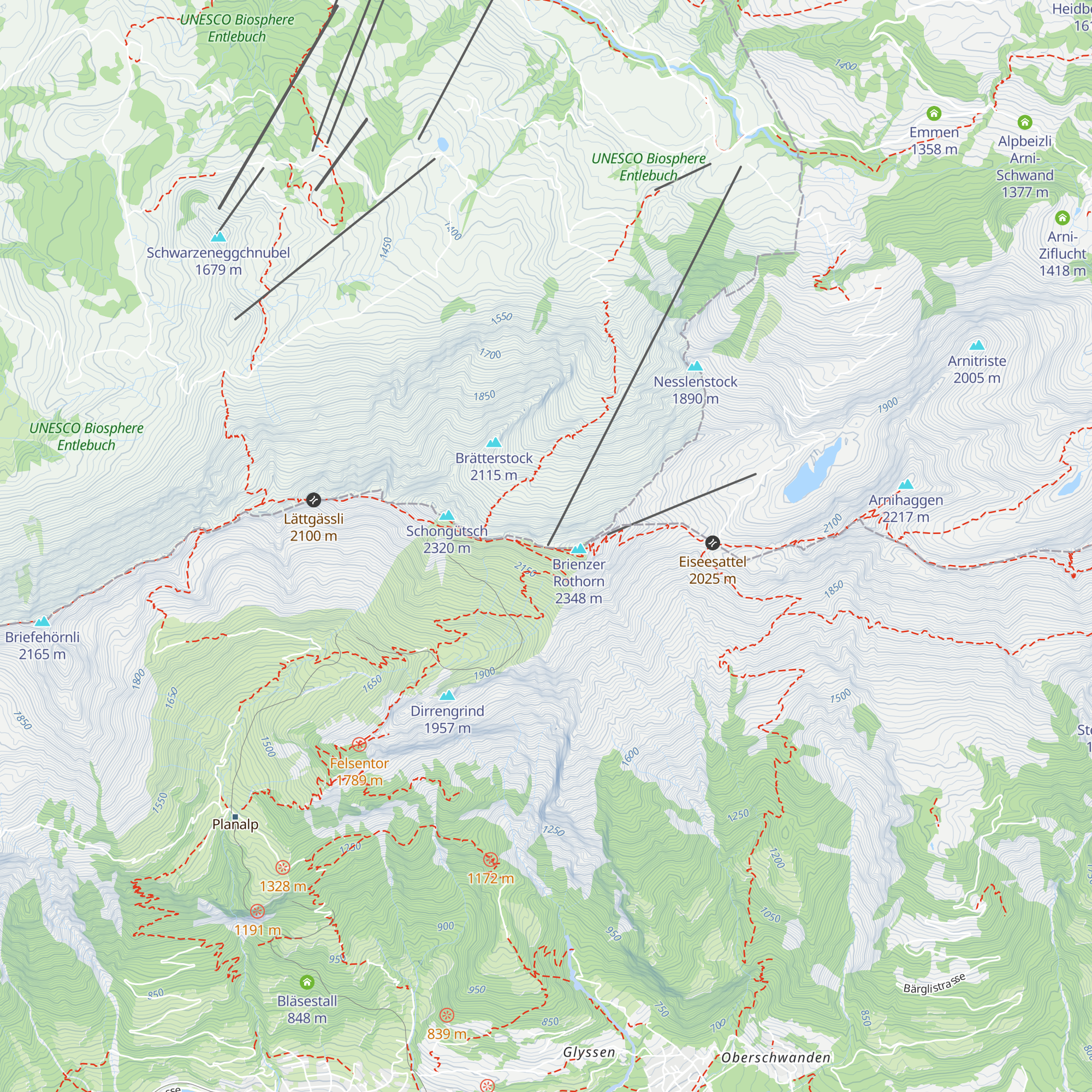Gipfel Restaurant Rothorn map