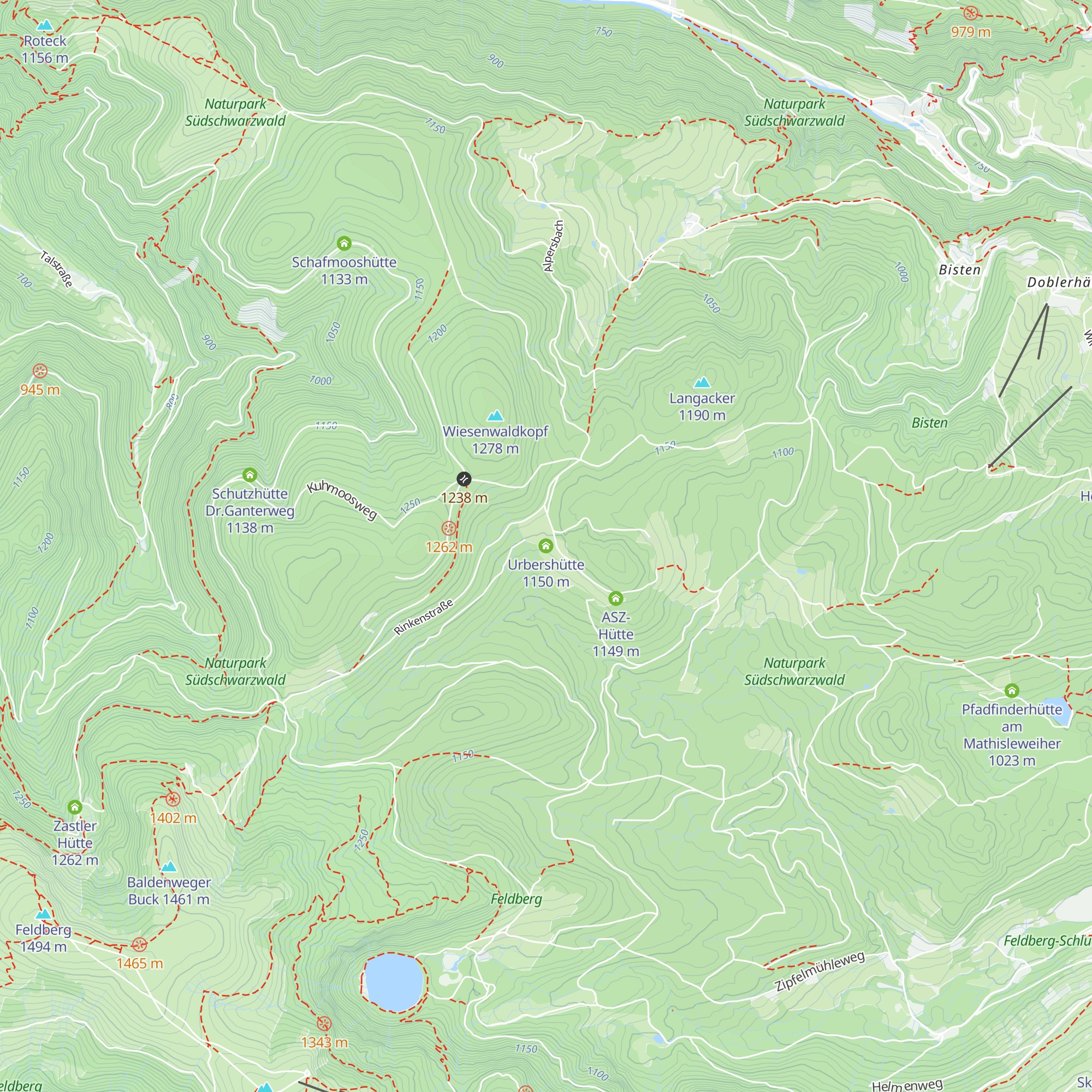 Urbershütte map