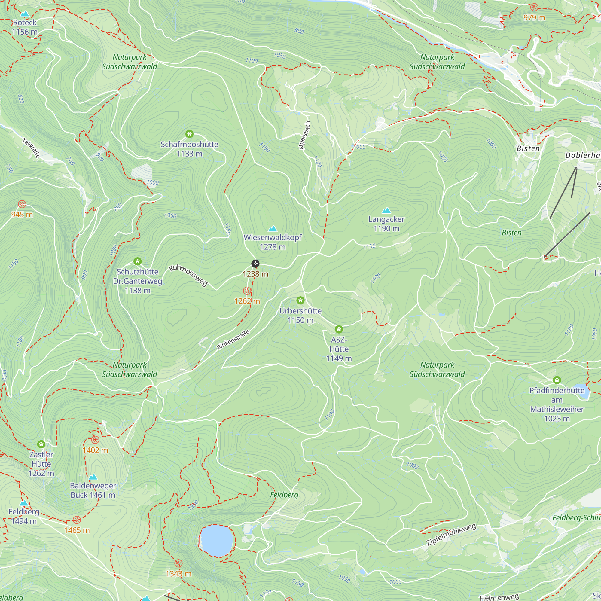 Urbershütte map