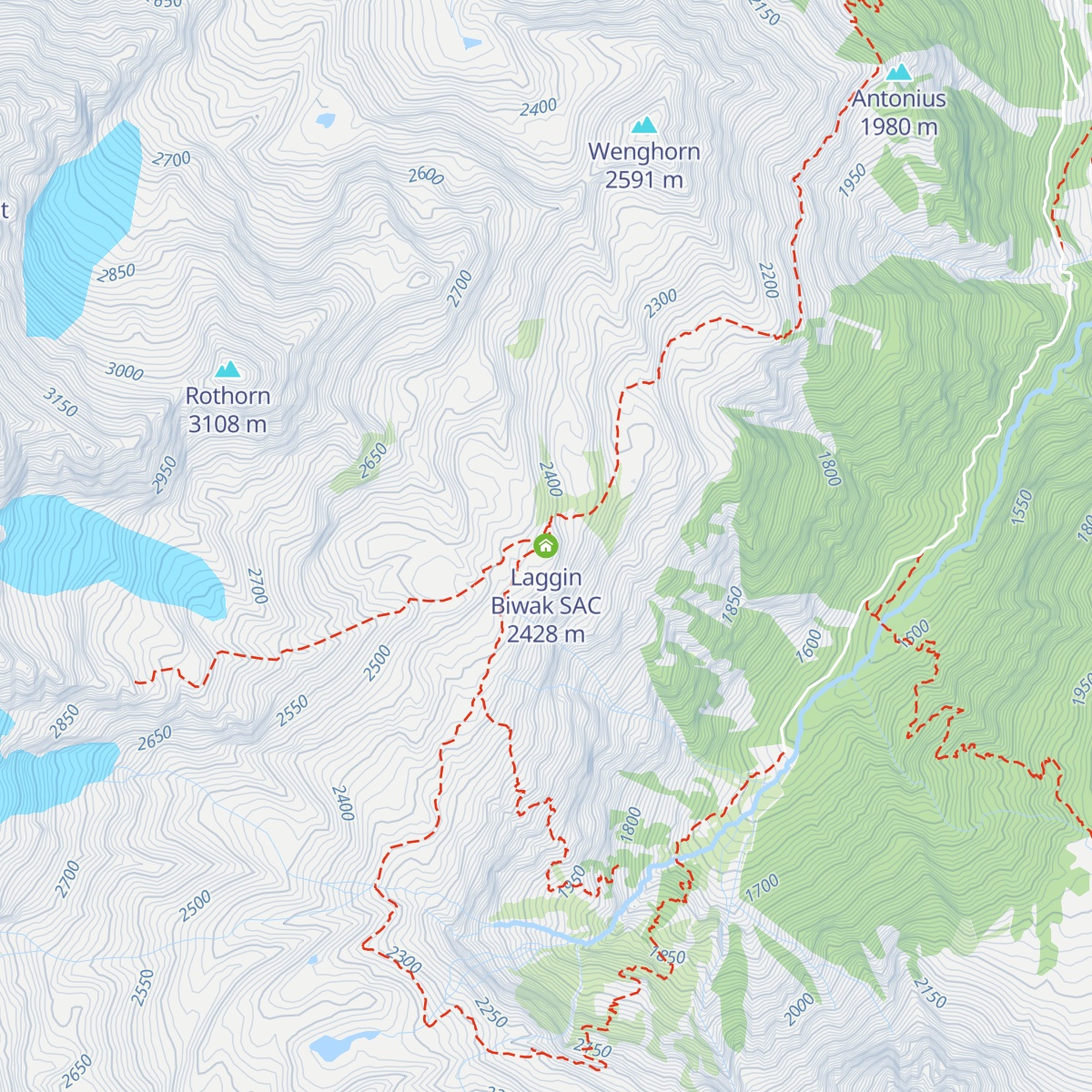 Laggin Biwak SAC map