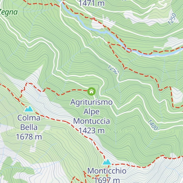 Map of Agriturismo Alpe Montuccia