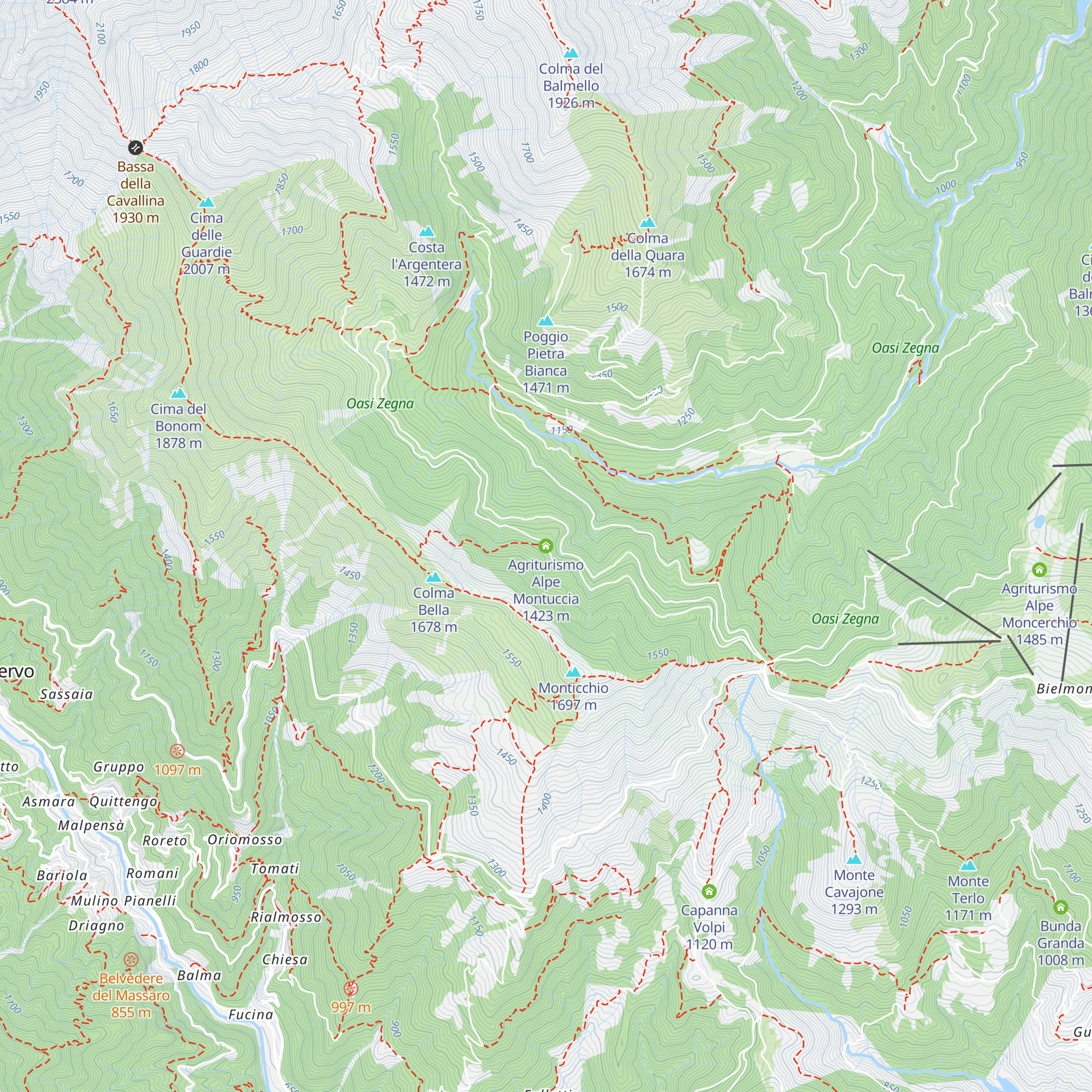 Agriturismo Alpe Montuccia map