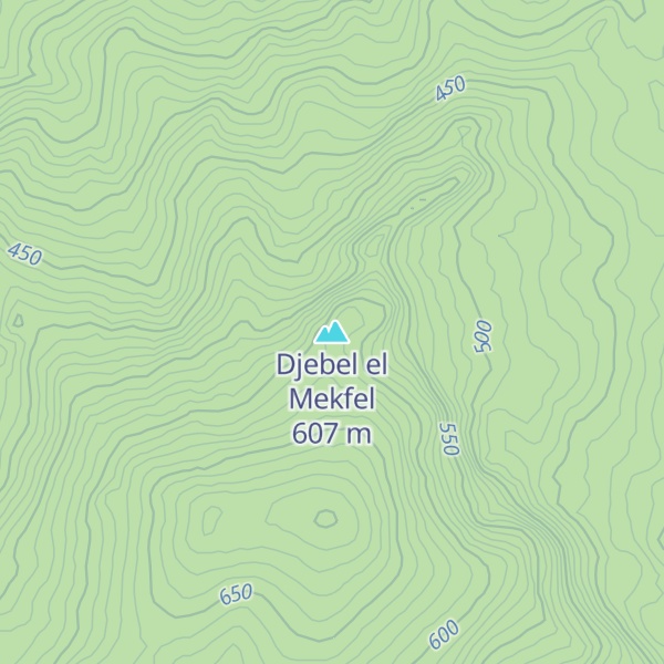 Map of Djebel el Mekfel