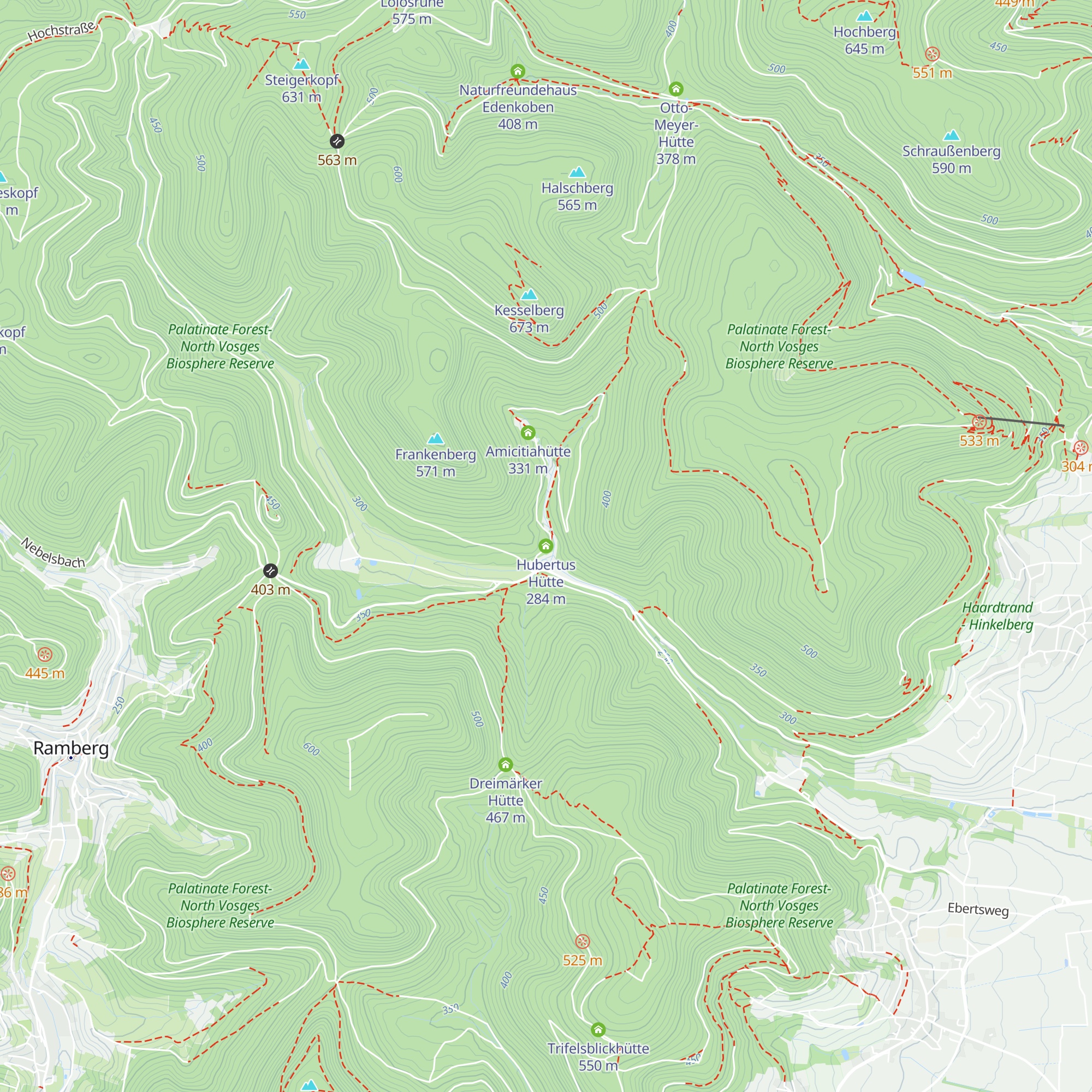 Hubertus Hütte map