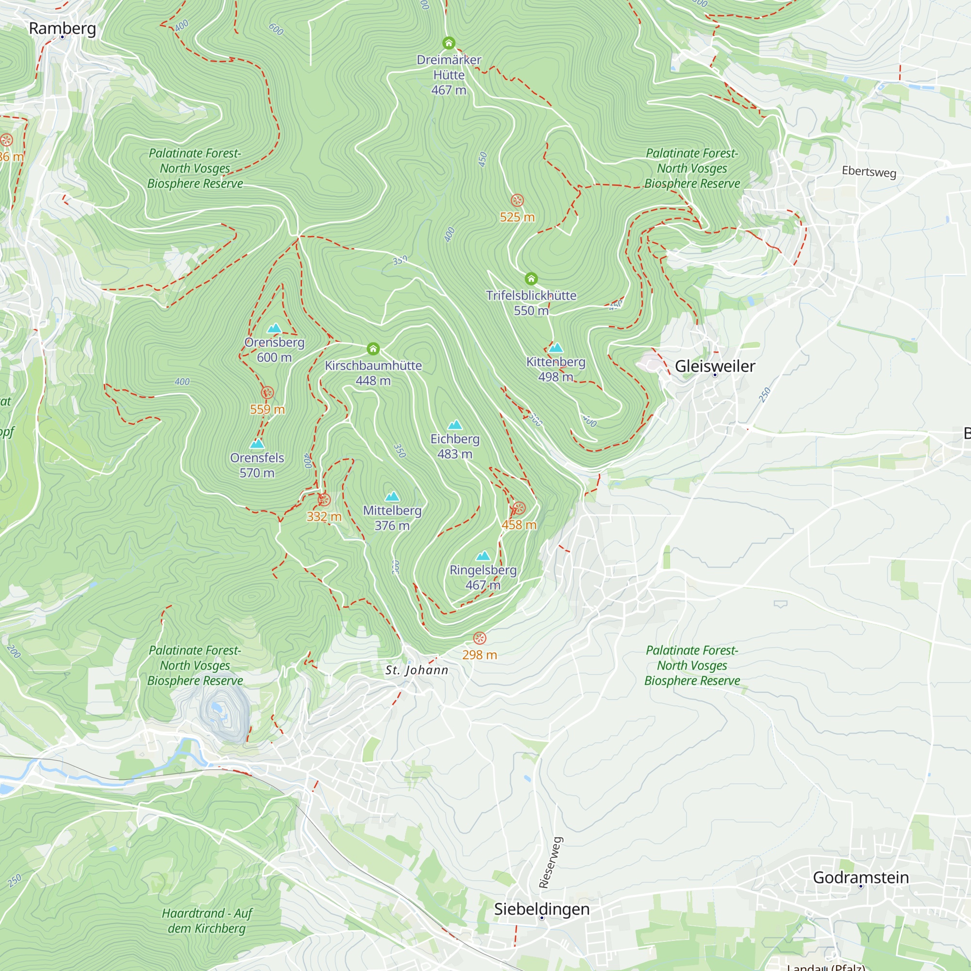 Zappos Hütte map