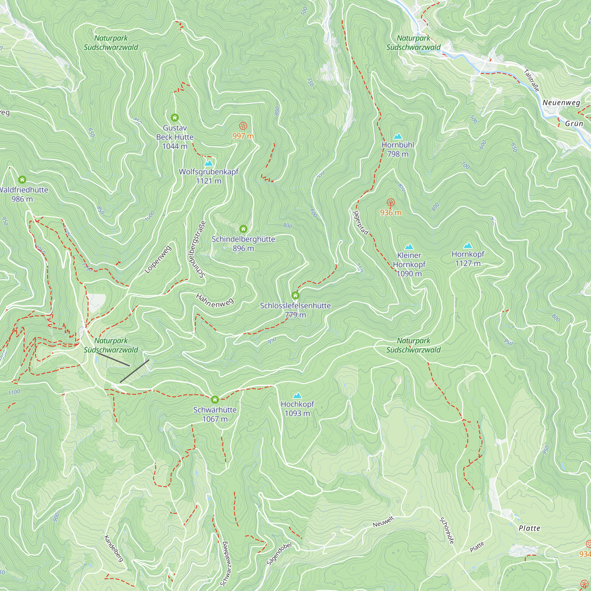 Schlösslefelsenhütte map