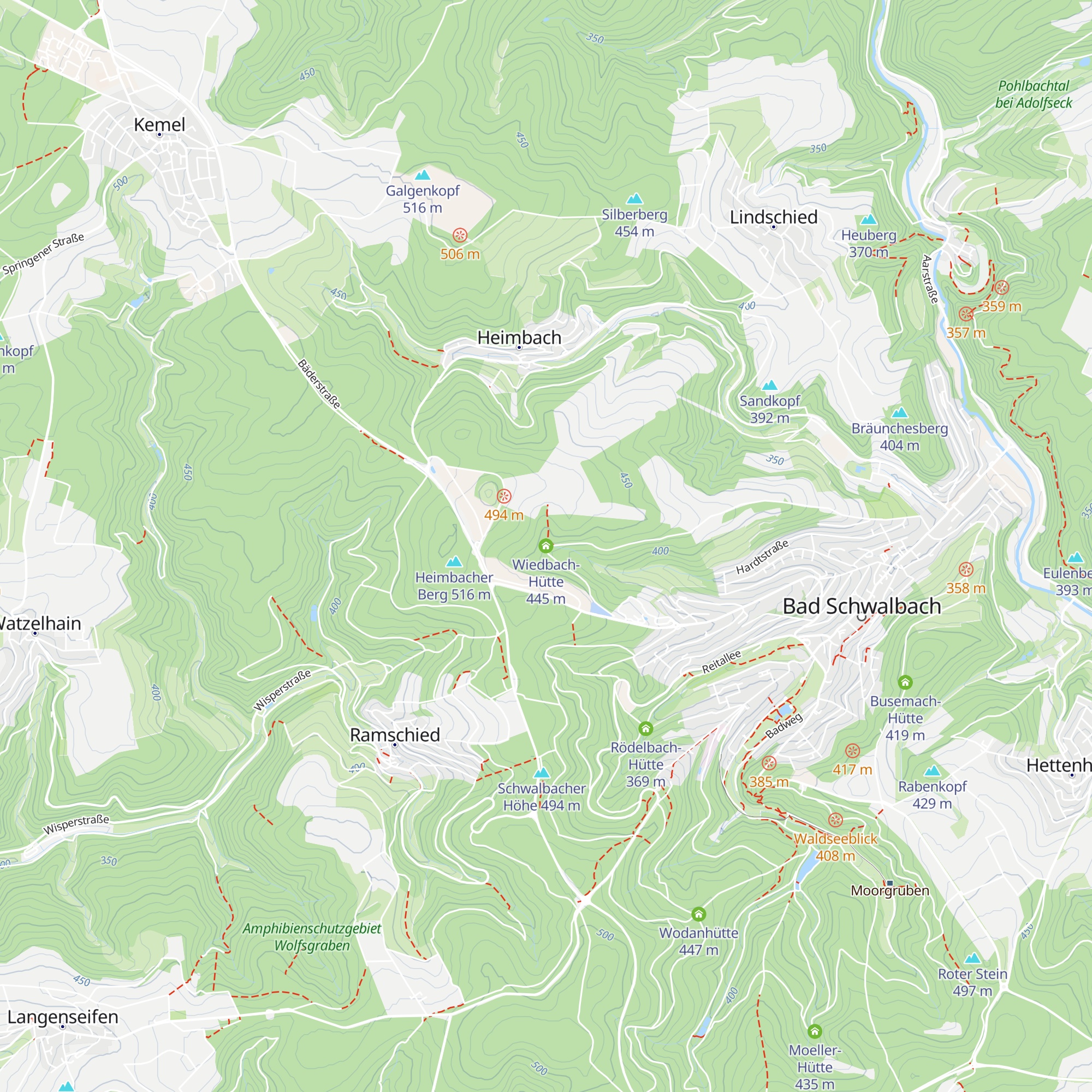 Wiedbach-Hütte map