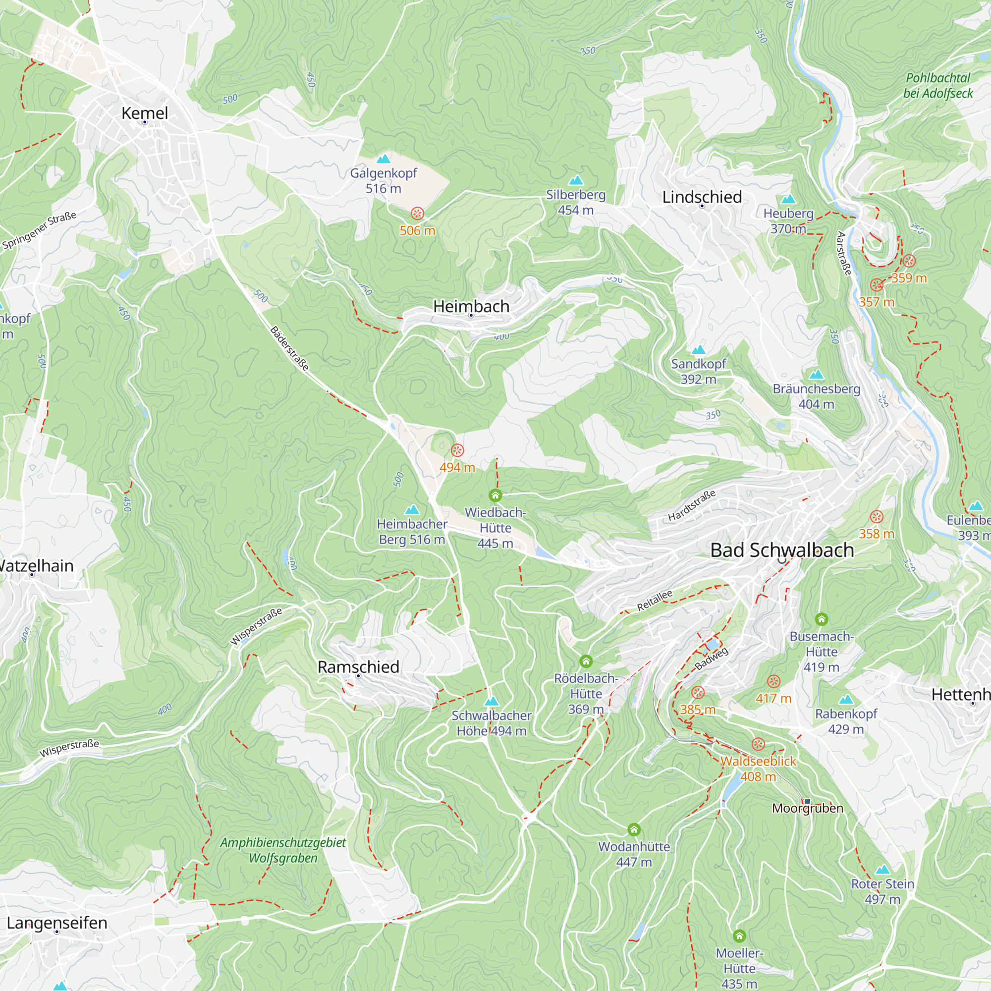 Wiedbach-Hütte map