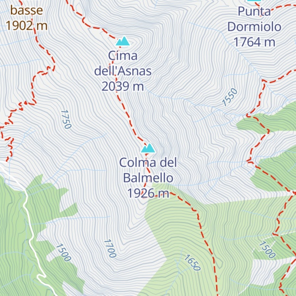 Map of Colma del Balmello