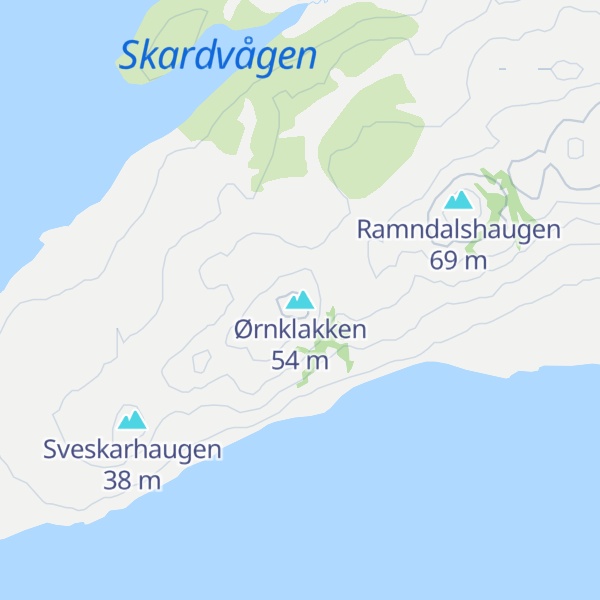 Map of Ørnklakken