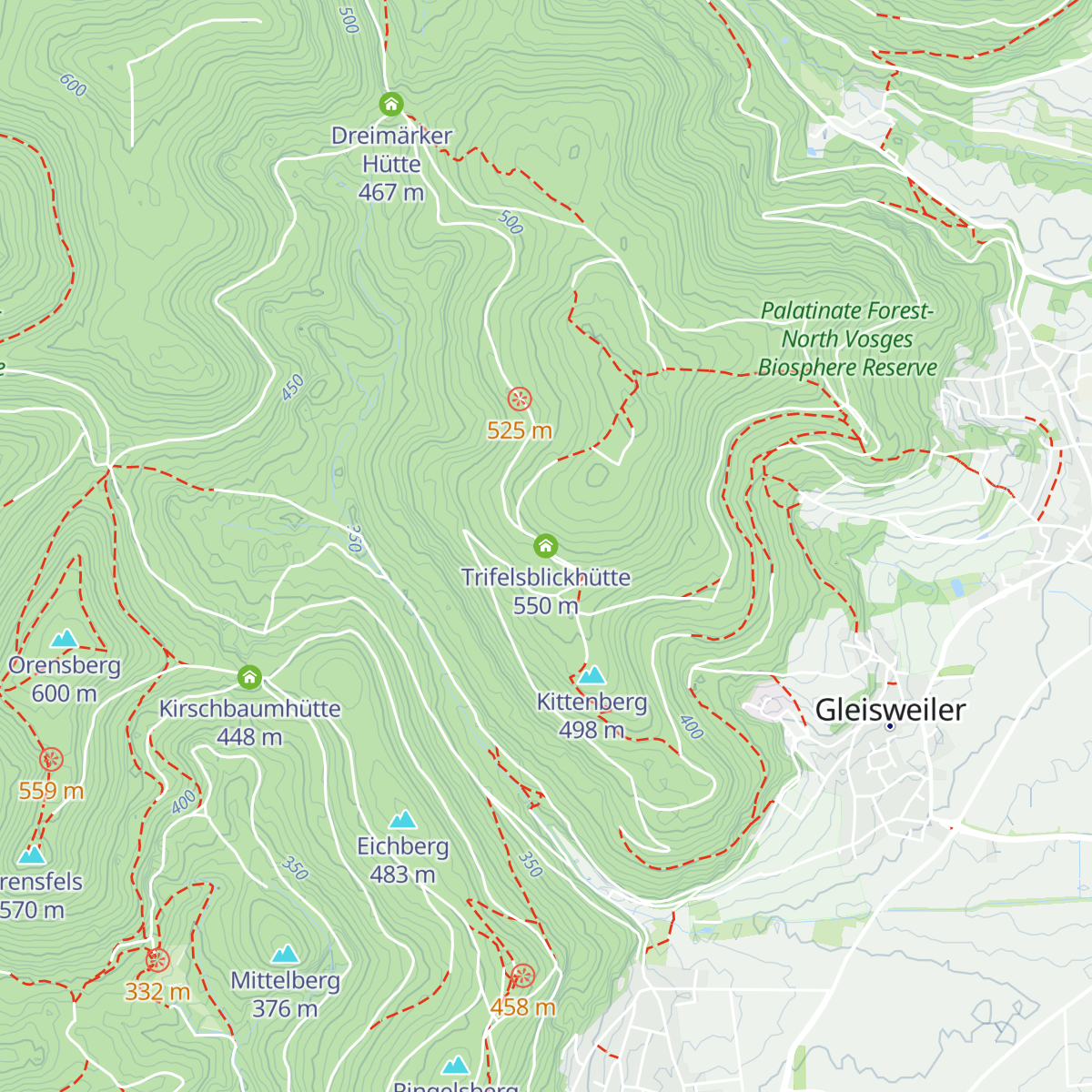 Trifelsblickhütte map