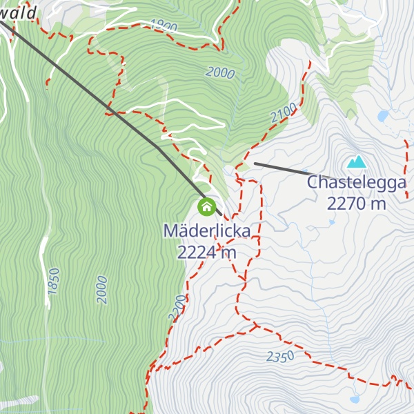 Map of Mäderlicka