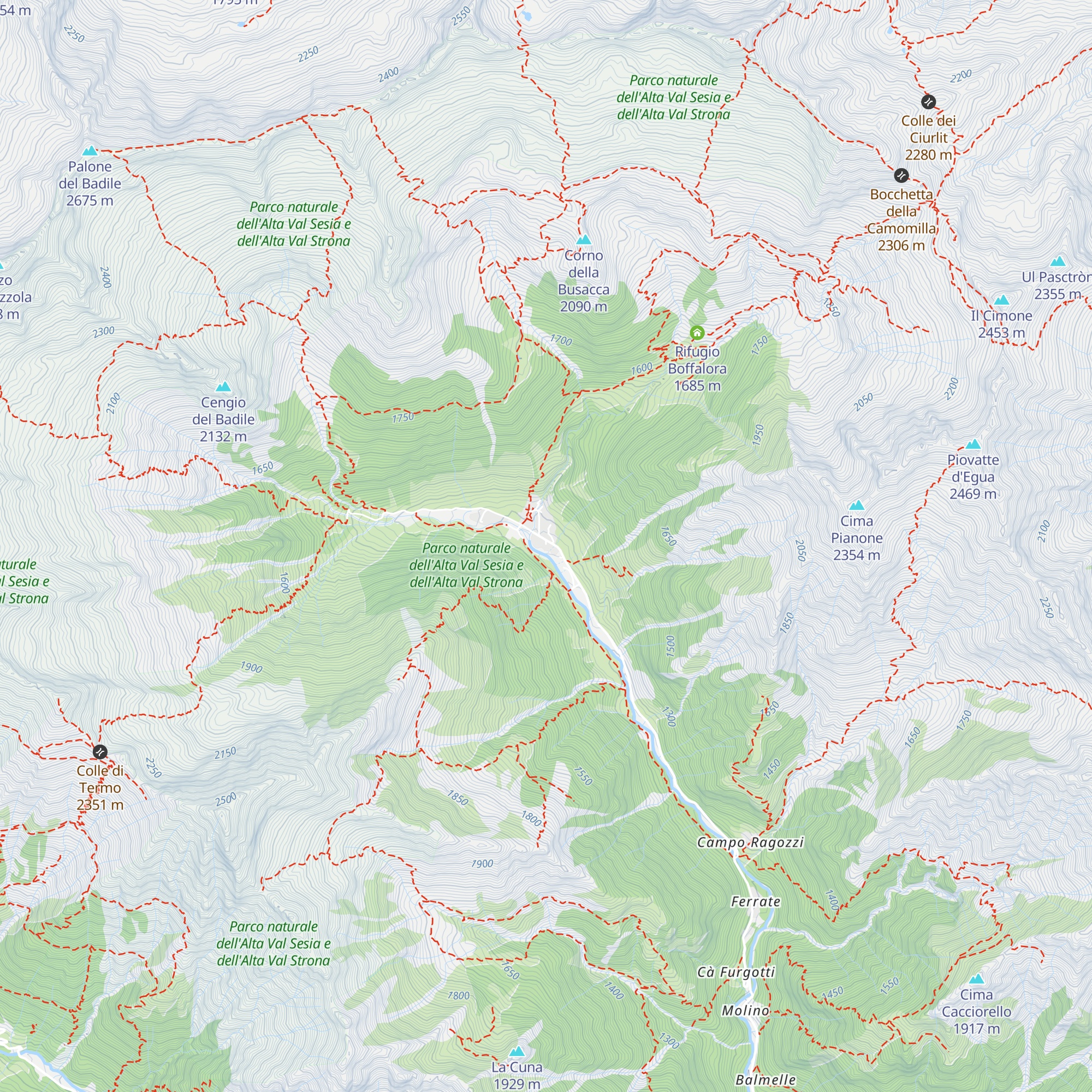 Rifugio Alpenrose map