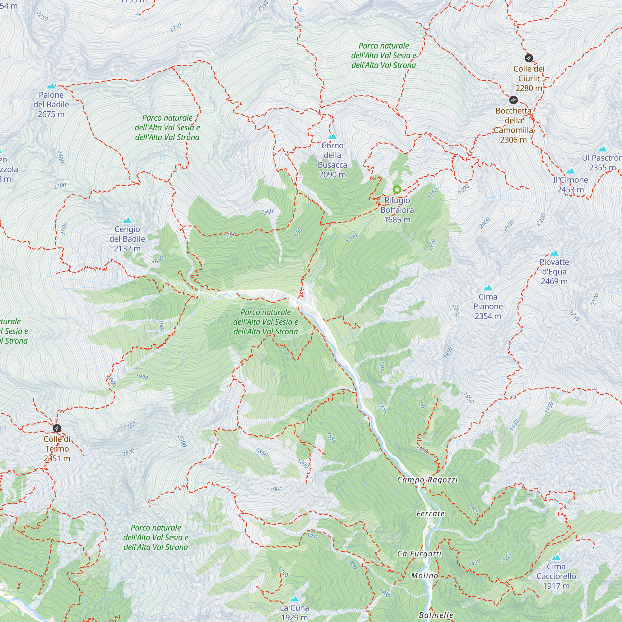 Rifugio Alpenrose map