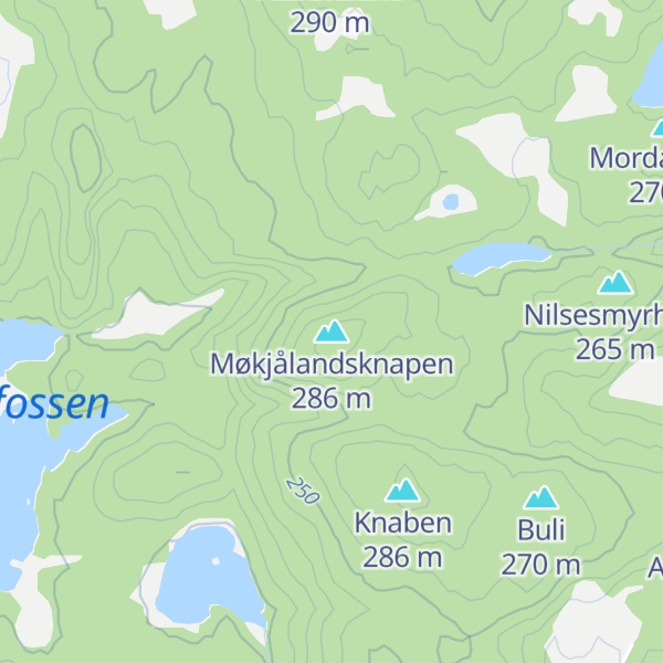 Map of Møkjålandsknapen