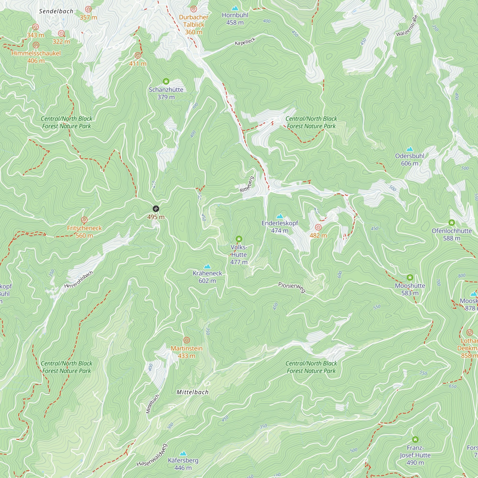 Volks-Hütte map