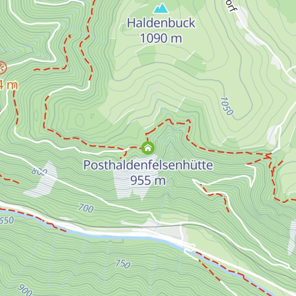 Map of Posthaldenfelsenhütte