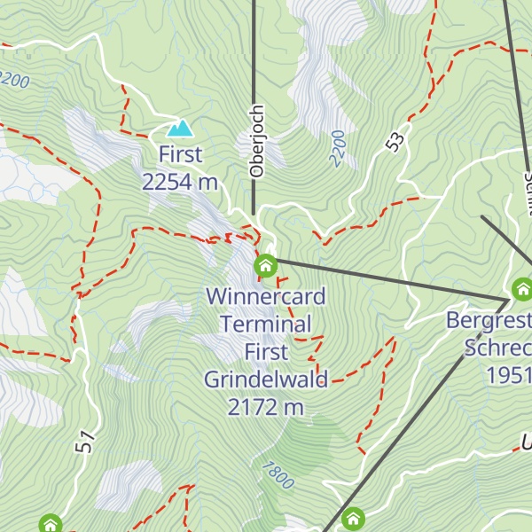 Map of Winnercard Terminal First Grindelwald
