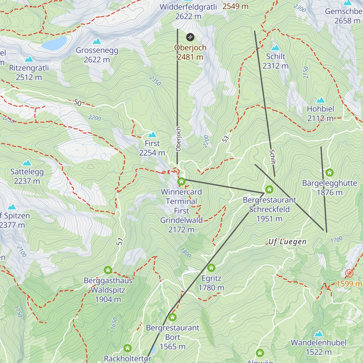 Winnercard Terminal First Grindelwald map