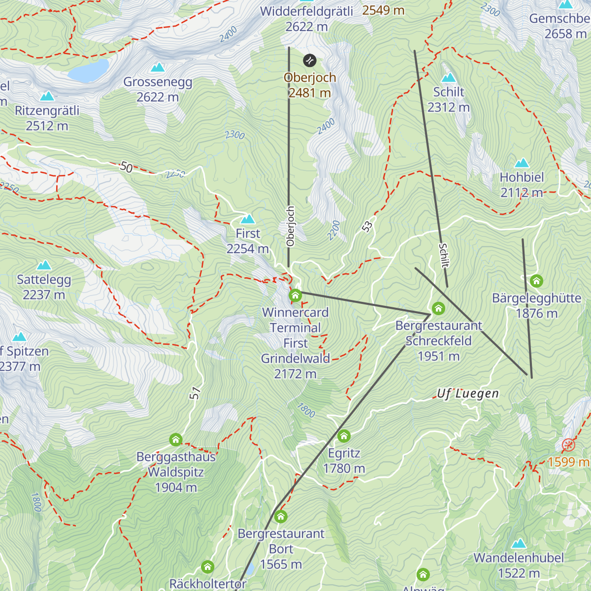 Winnercard Terminal First Grindelwald map