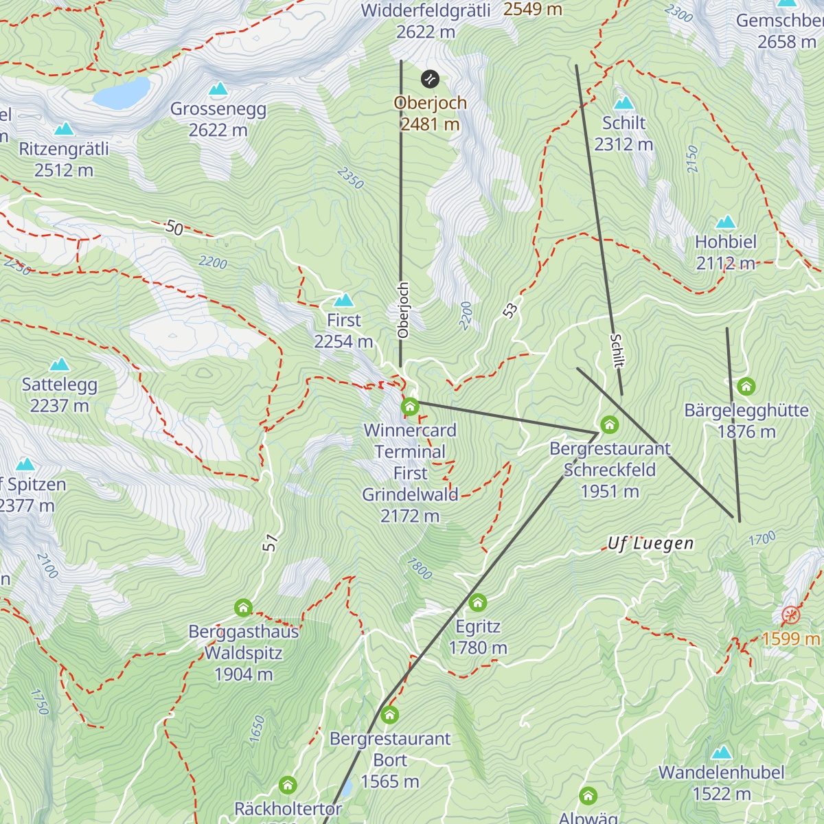 Berggasthaus First map