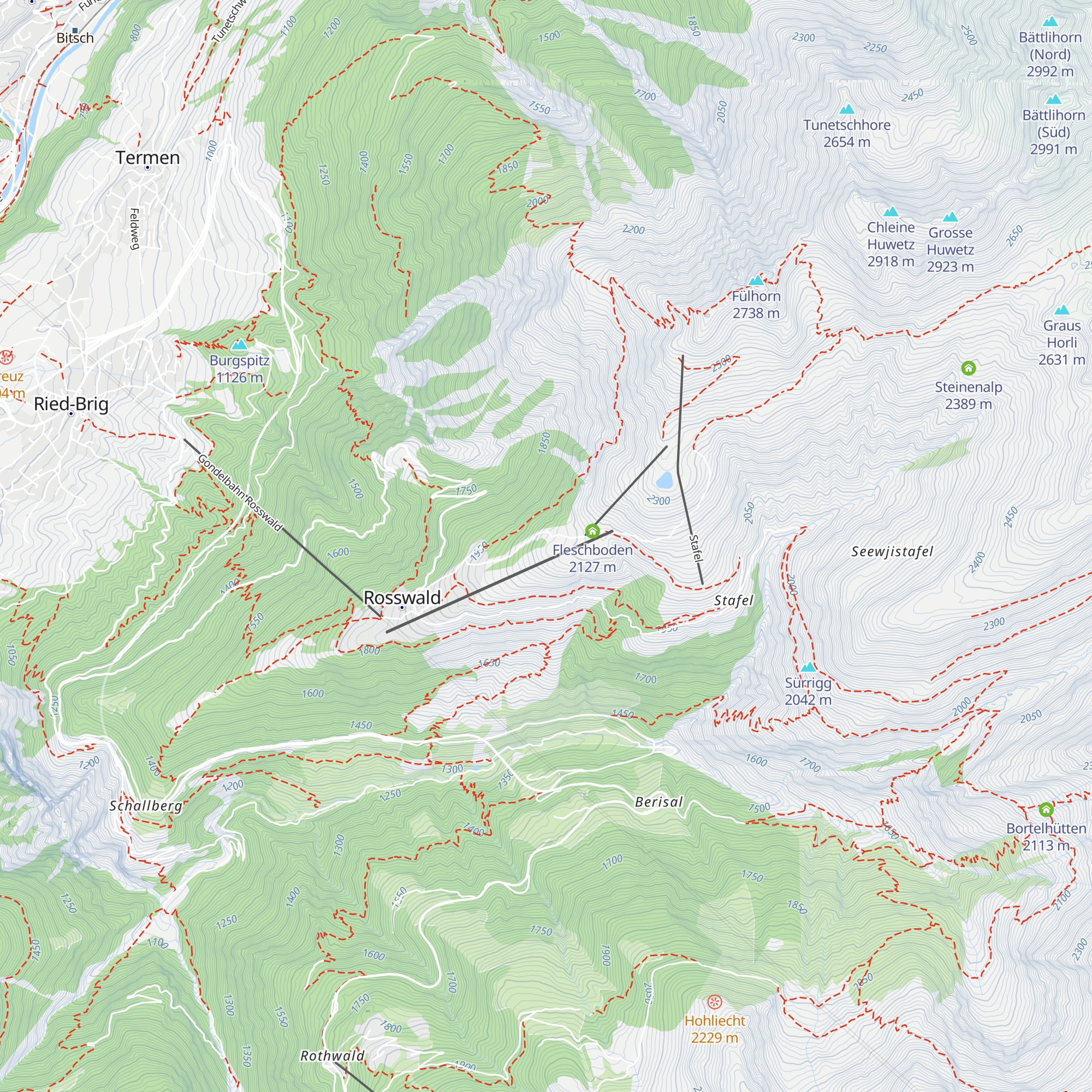 Saflischhütte map