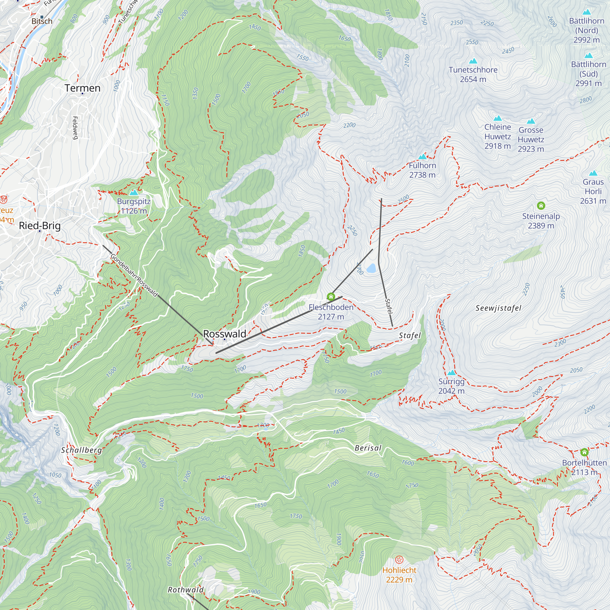 Saflischhütte map