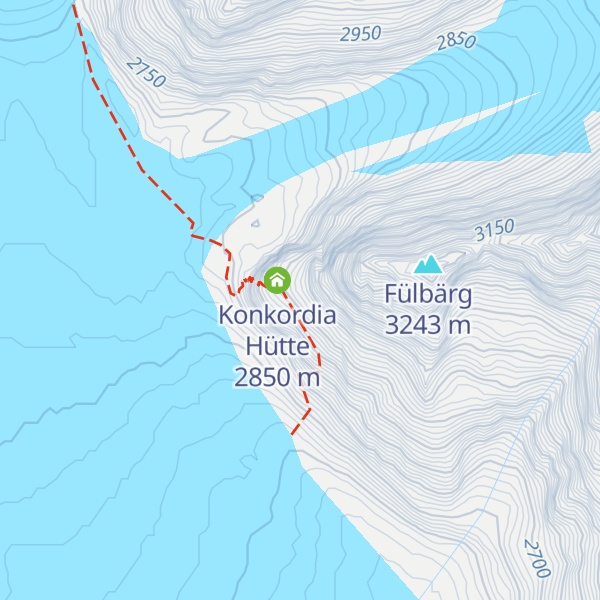 Map of Konkordiahütte