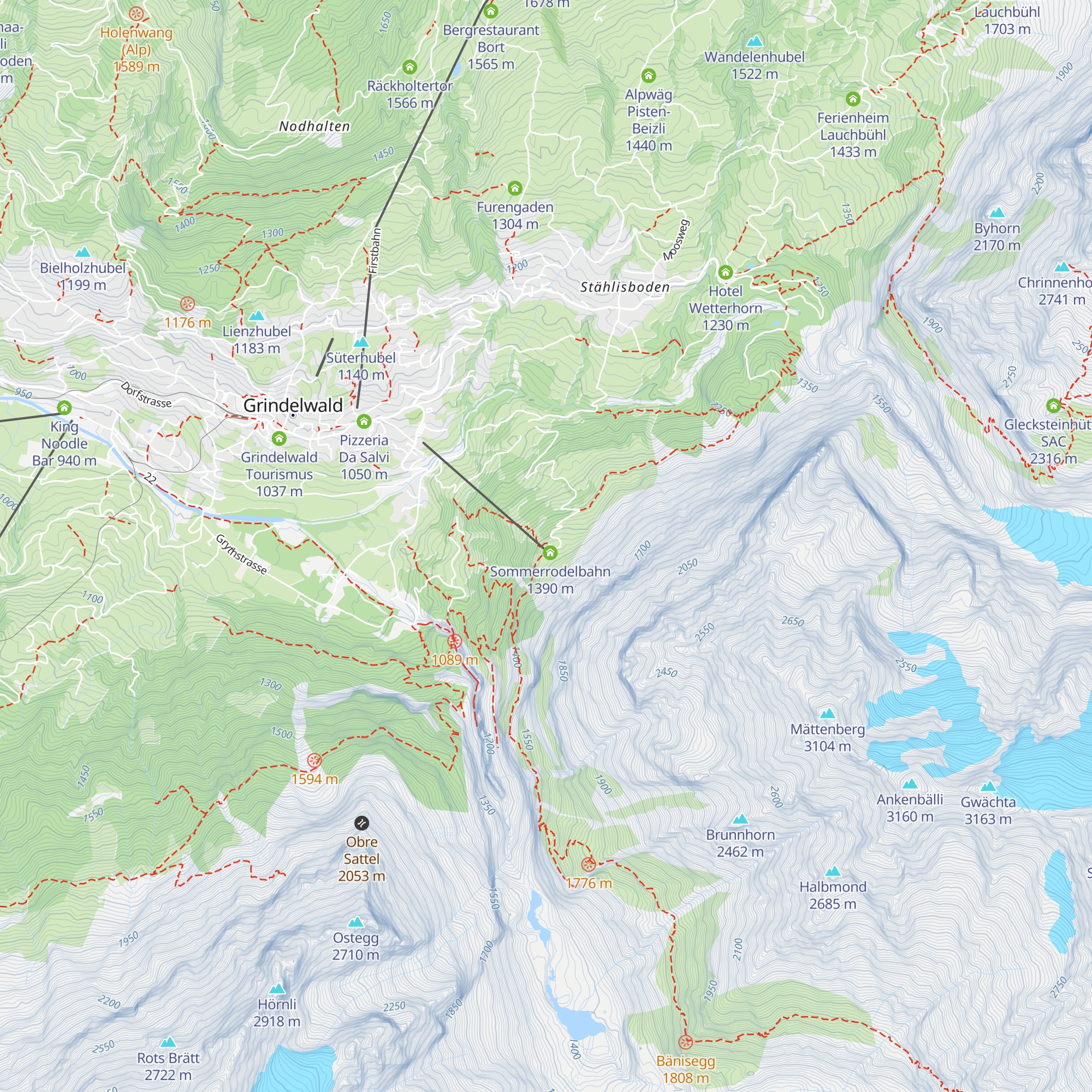 Pfingstegg map