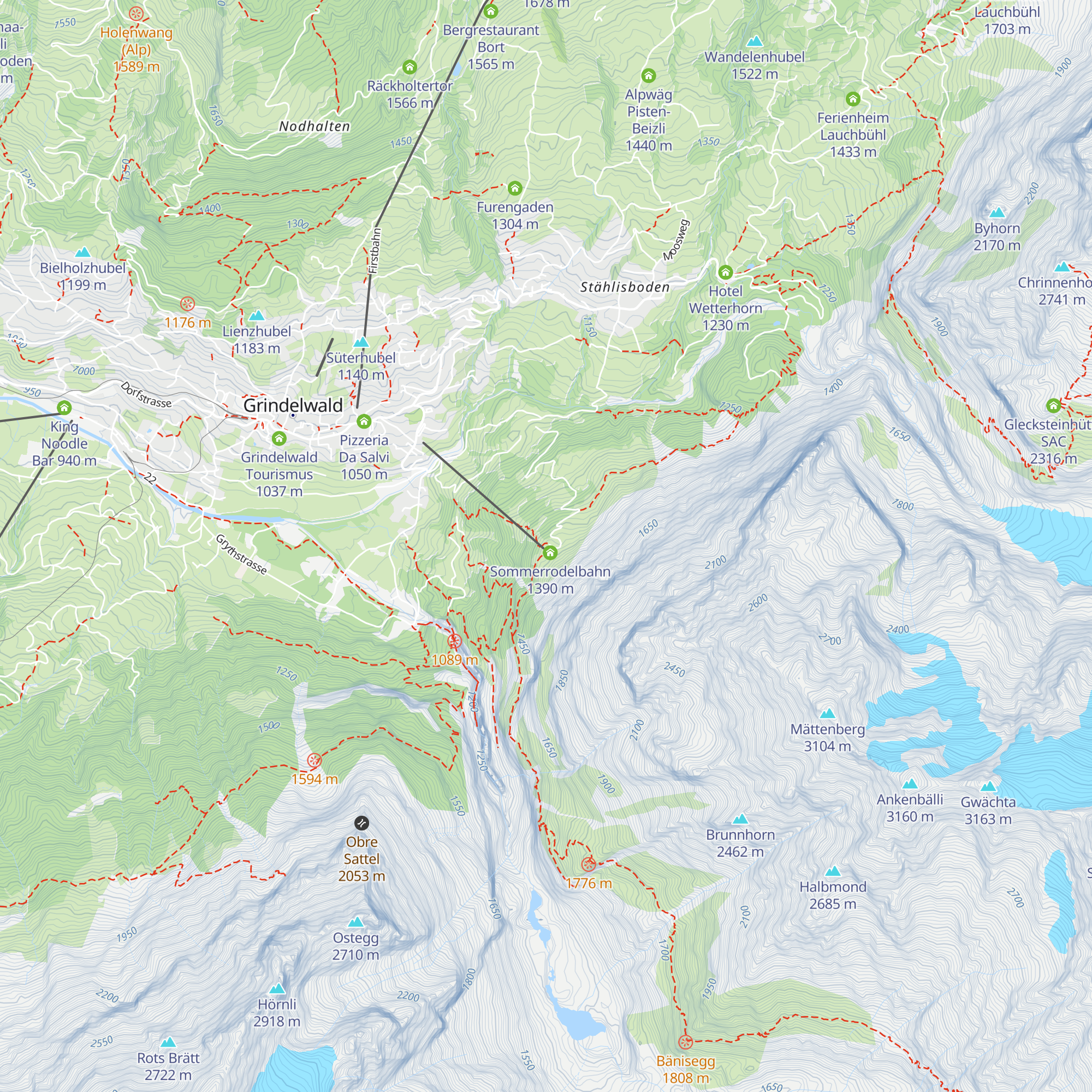 Pfingstegg map