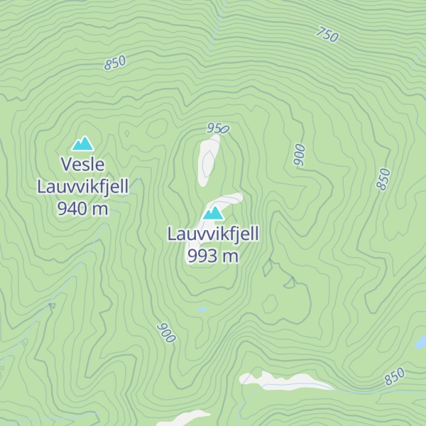 Map of Lauvvikfjell