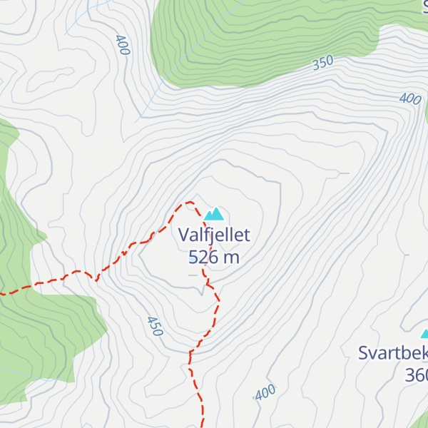 Map of Valfjellet