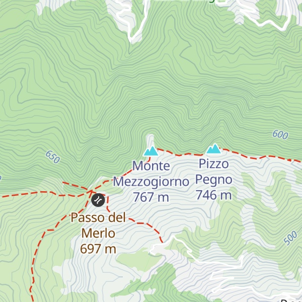 Map of Monte Mezzogiorno