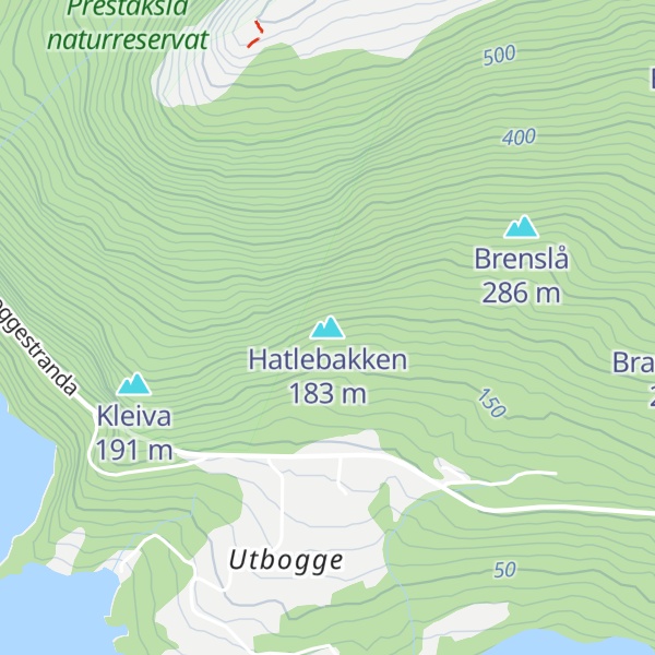 Map of Hatlebakken