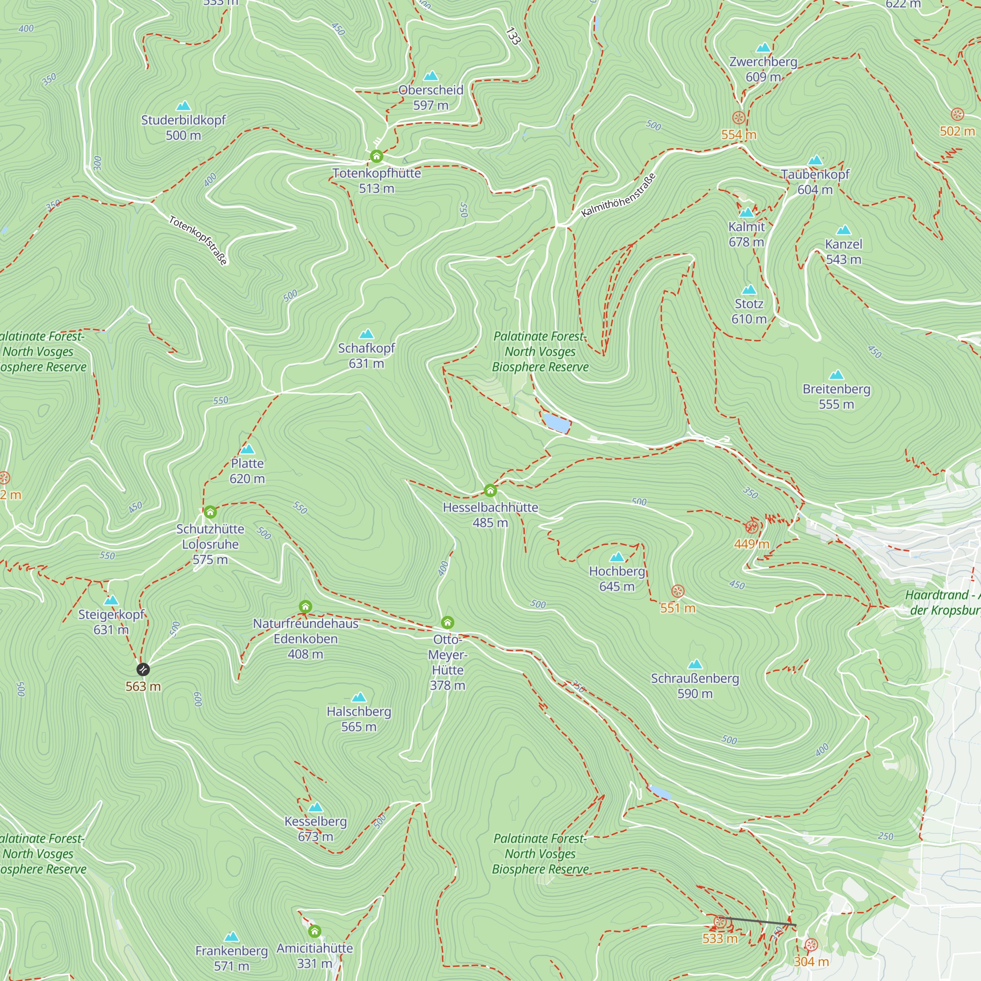 Hesselbachhütte map