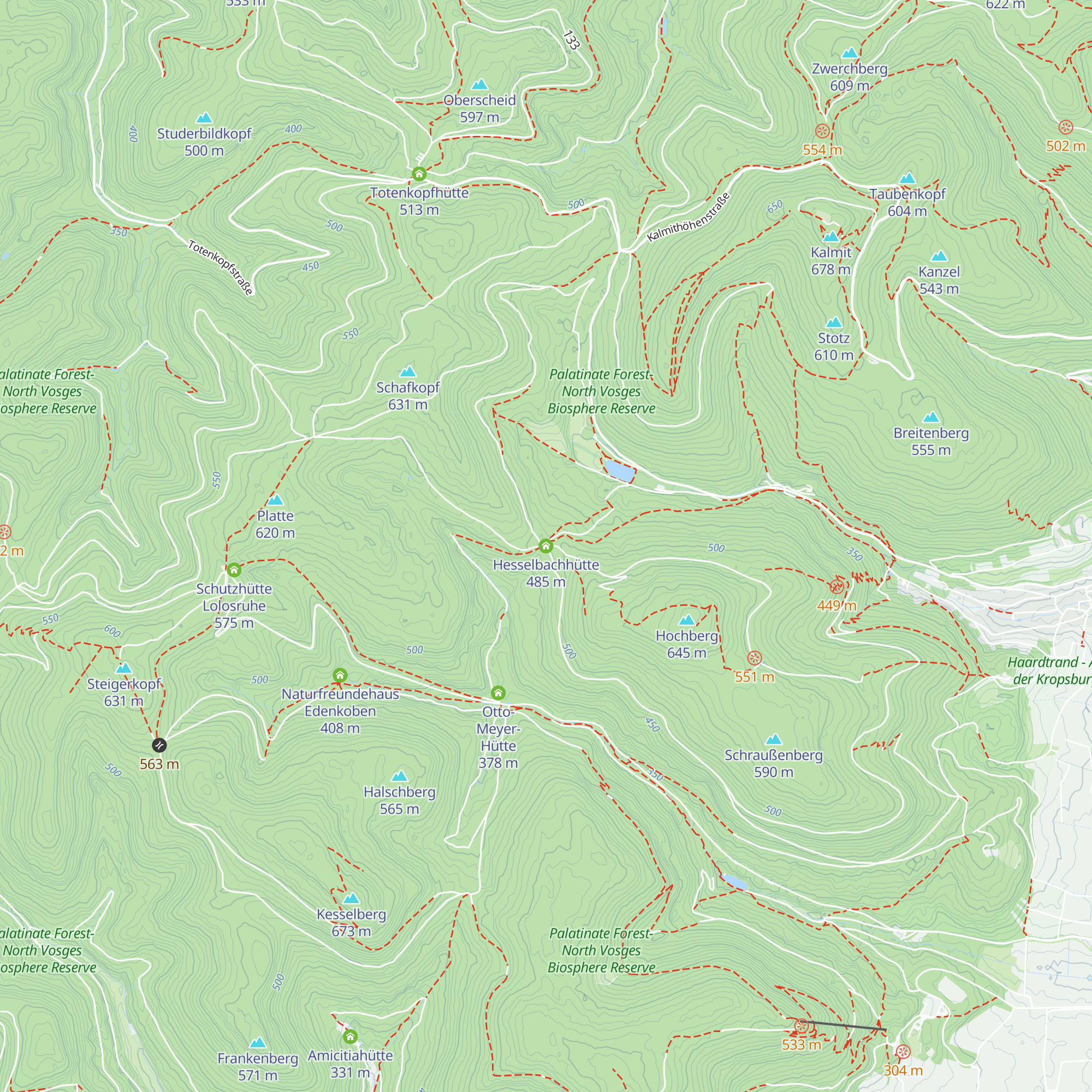 Hesselbachhütte map