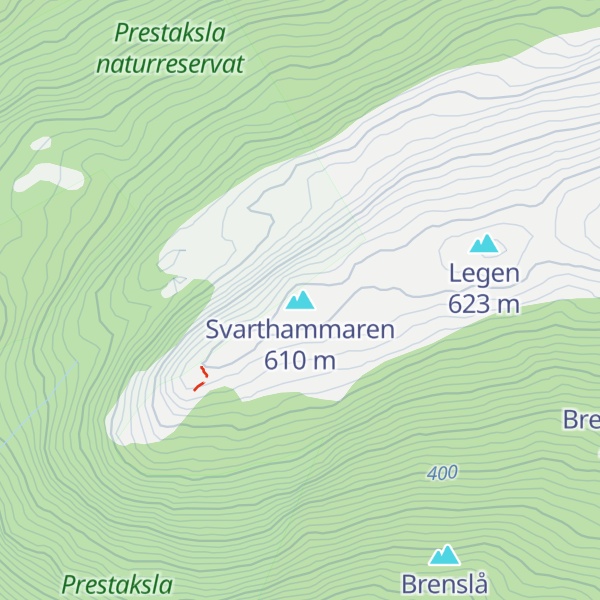 Map of Svarthammaren