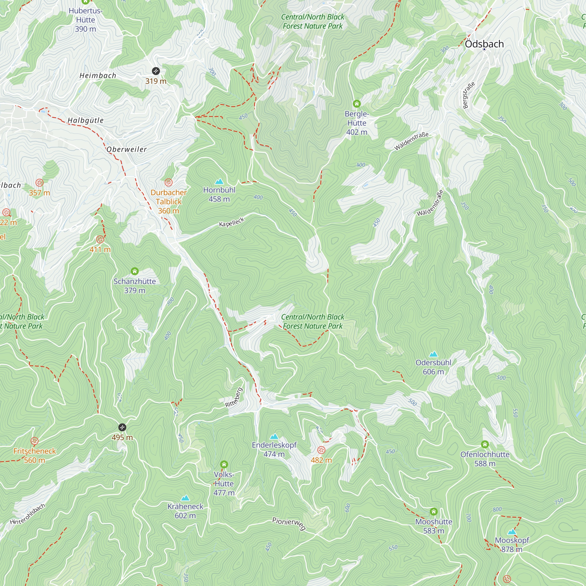 Eugen Huber Hütte map