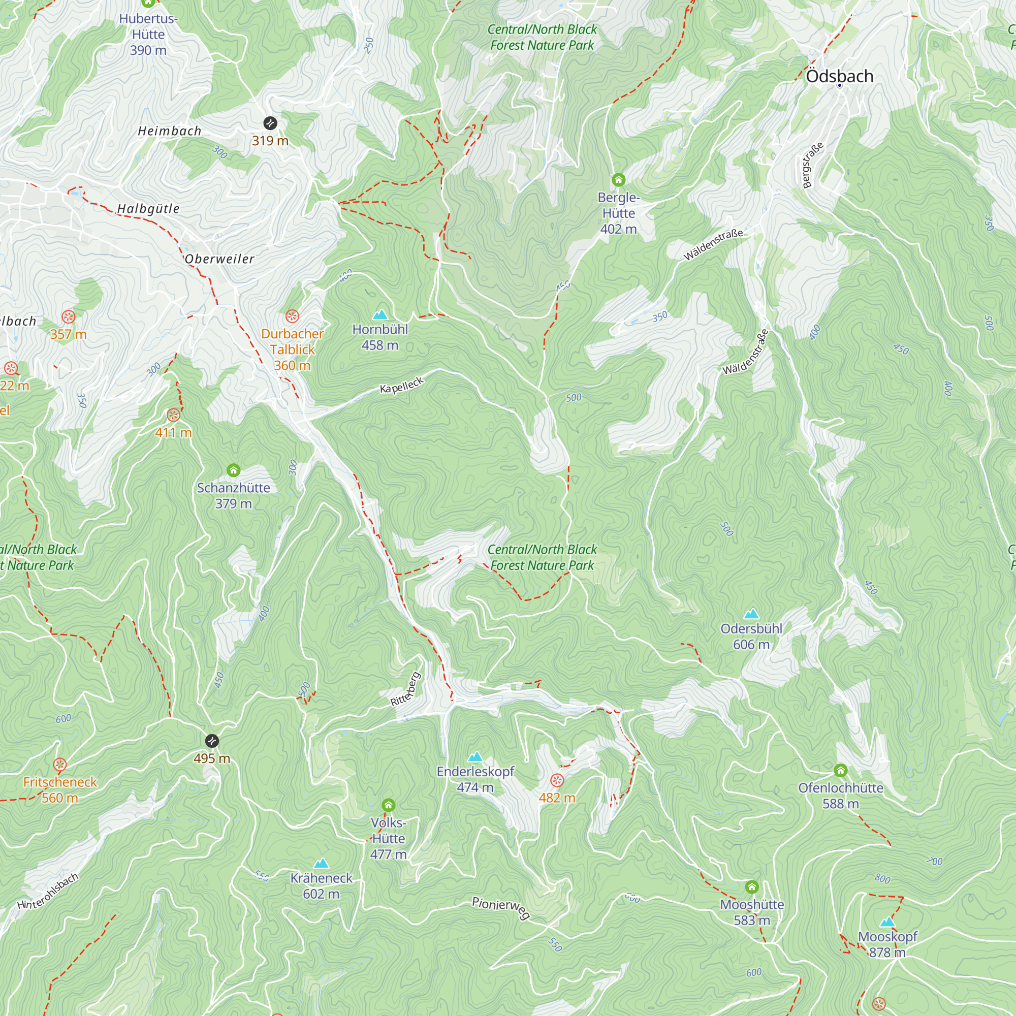 Eugen Huber Hütte map