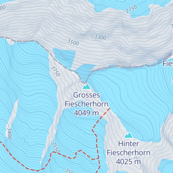 Map of Grosses Fiescherhorn