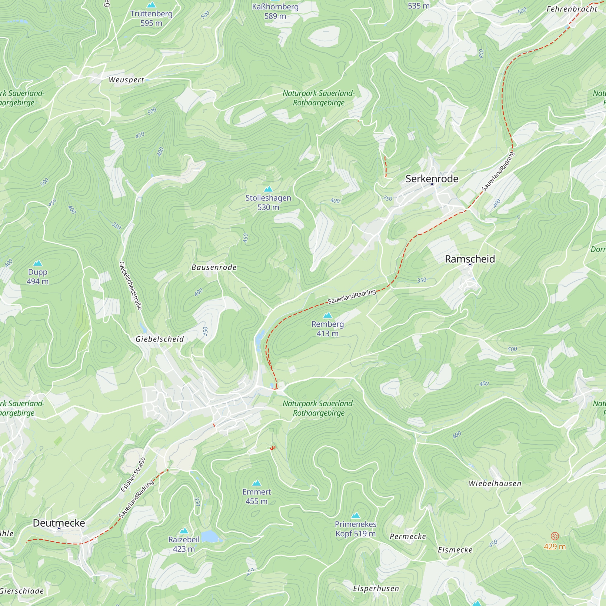 Hüttenwiese map