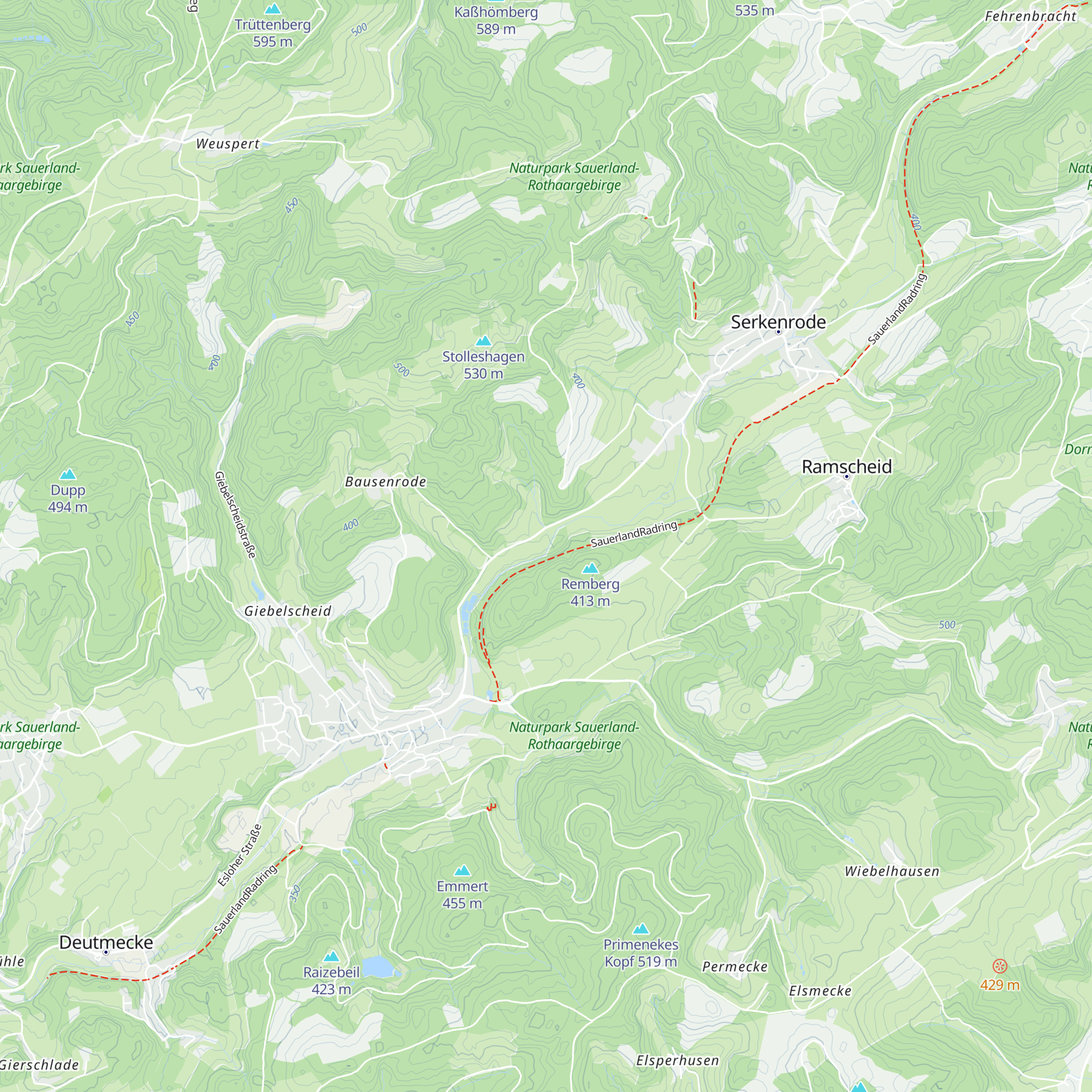 Hüttenwiese map