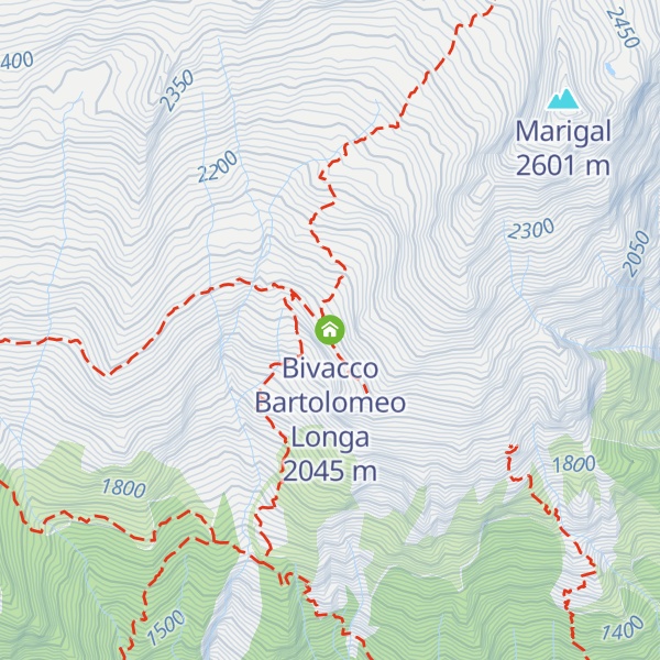 Map of Bivacco Bartolomeo Longa
