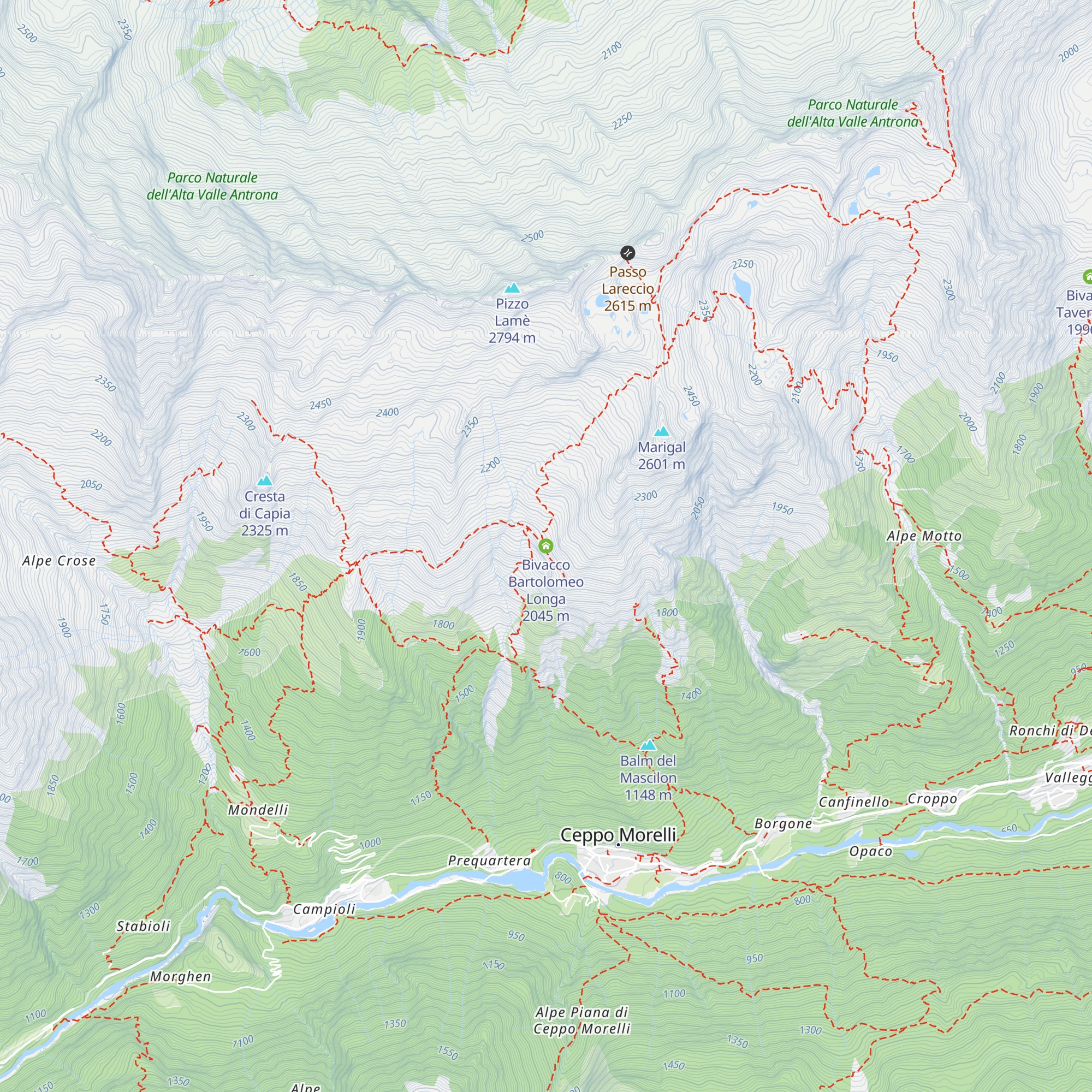 Bivacco Bartolomeo Longa map